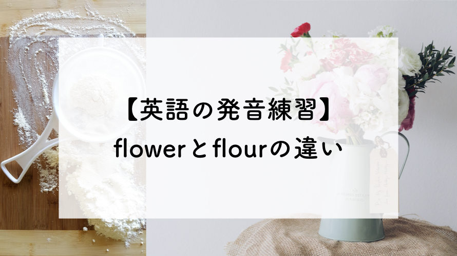 【英語の発音練習Lv.10】flowerとflourの違い